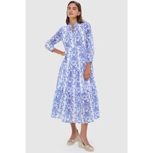 RO'S GARDEN Exclusive Bluefanny Rio Midi Dress SZ XS NWT Retail $200 Tuckernuck